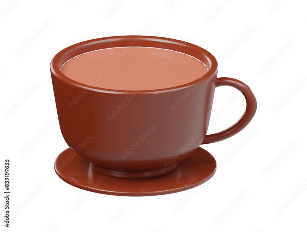 Hot tea icon 3d render illustration Hot tea icon 3d render illustration