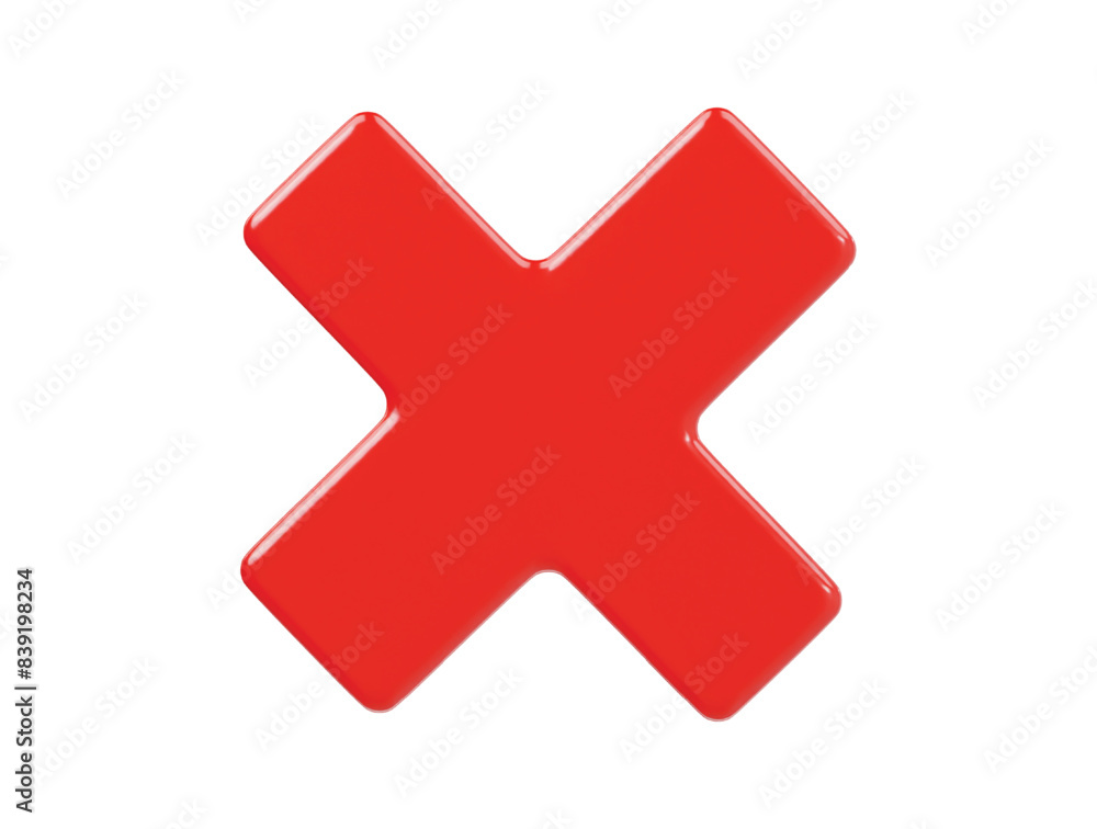 Fototapeta premium Reject icon 3d rener illustratio