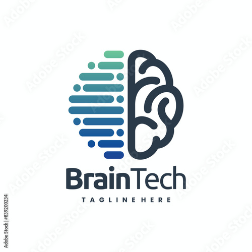 smart brain logo, brain logo