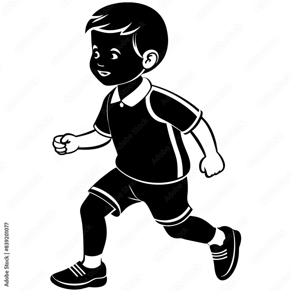 boy and girl sport vector silhouette illustration boy and girl sport vector silhouette illustration