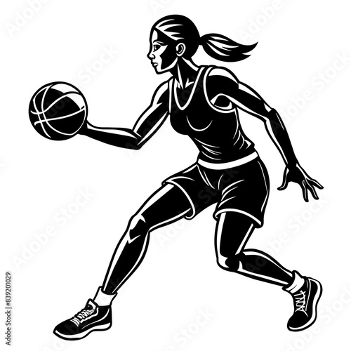 boy and girl sport vector silhouette illustration