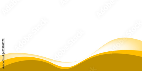 Yellow gradient wave modern background with white space for text and message. template design	