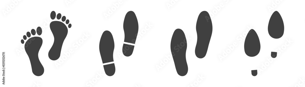 human footprint icon on white background human footprint icon on white background