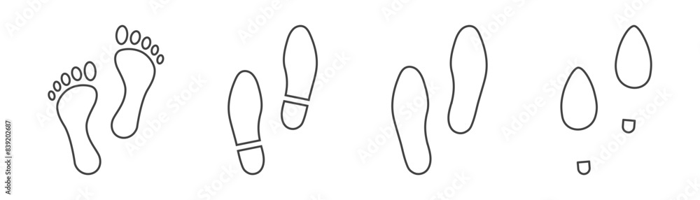 human footprint icon on white background human footprint icon on white background