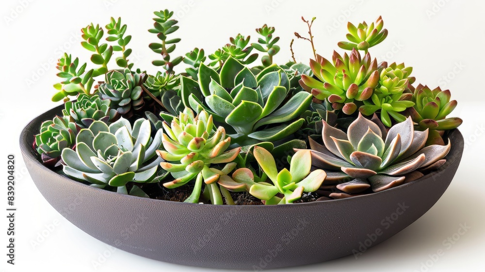 Pot succulent isolated on a white background Pot succulent isolated on a white background