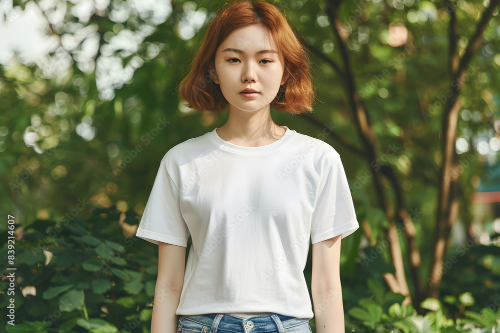 Trendy Female T-Shirt Mockup Design, Simple Young Woman T-Shirt Mockup, Show Off Your Designs: Young Woman T-Shirt Mockup, High-Quality Mockup: Realistic Young Woman T-Shirt Template Trendy Female T-Shirt Mockup Design, Simple Young Woman T-Shirt Mockup, Show Off Your Designs: Young Woman T-Shirt Mockup, High-Quality Mockup: Realistic Young Woman T-Shirt Template