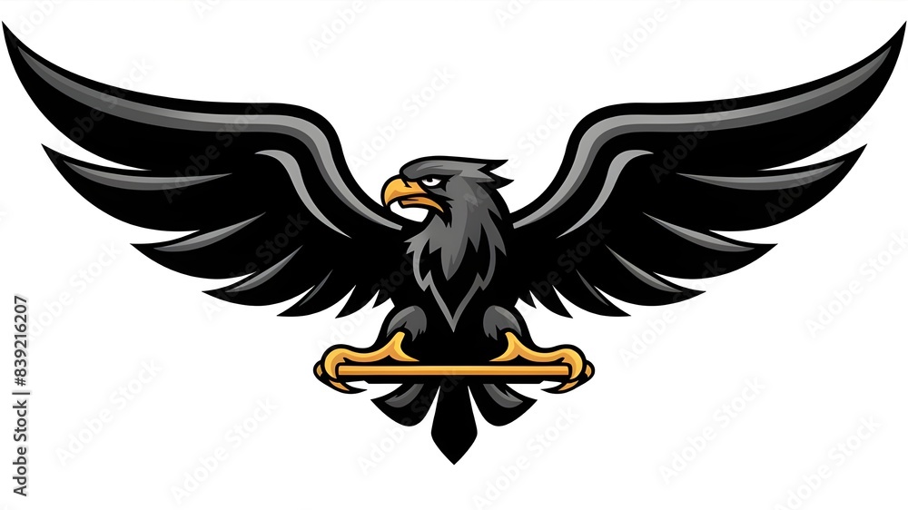 Obraz premium Black Eagle Emblem Vector