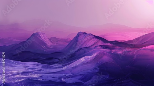 Fototapeta Naklejka Na Ścianę i Meble -  surreal purple desert landscape aigenerated abstract illustration