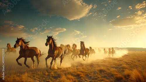 Horses in the sunset