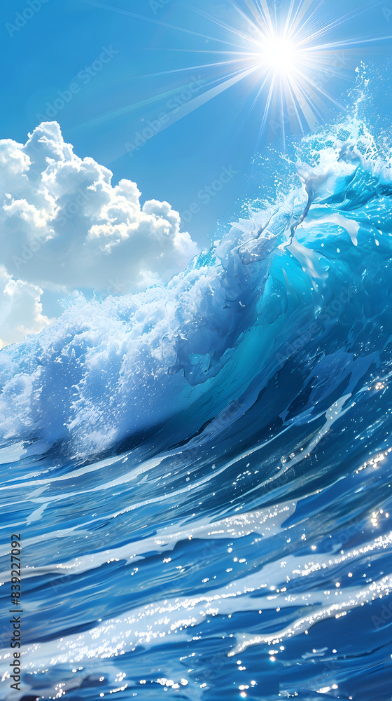 wave and sky wave and sky
