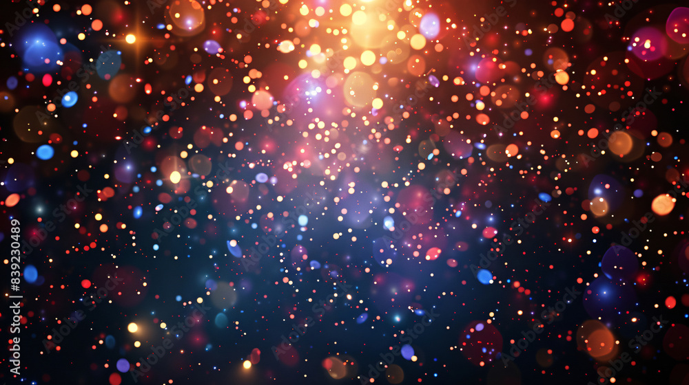 Obraz premium Festive vector of fireworks and confetti for a New Year celebration