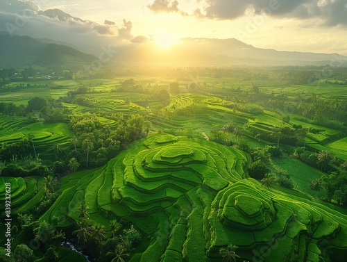 ariel photograpy of flat sri lankan paddy feild, masterpiece, award winning photograpphy, HDR, 8K, hyper realistic, ultra detail, 