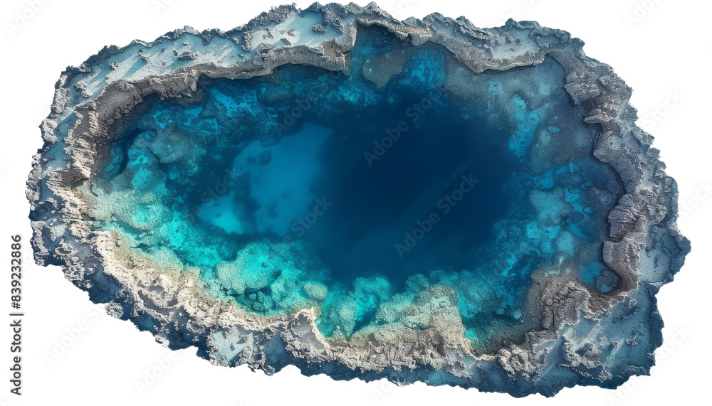 A breathtaking aerial view of a vibrant coral reef with clear blue waters, highlighting its diverse marine life and natural beauty, isolated on transparent background A breathtaking aerial view of a vibrant coral reef with clear blue waters, highlighting its diverse marine life and natural beauty, isolated on transparent background