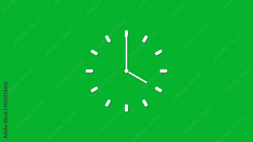 clock icon countdown 24 hour day fast speed animation. clock with moving arrows. animated clock on the green screen. clock icon countdown 24 hour day fast speed animation. clock with moving arrows. animated clock on the green screen.
