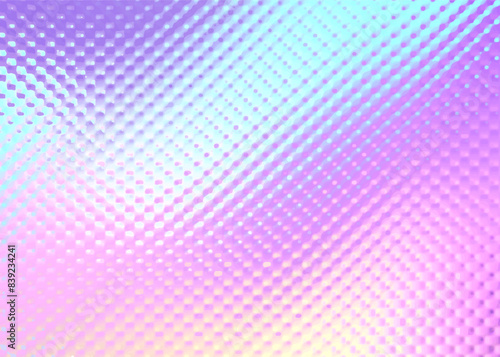 Ribbed glass texture. Blur hologram gradient bg. Pearlescent holograph foil paper noise effect. Refract polycarbonate wall background.