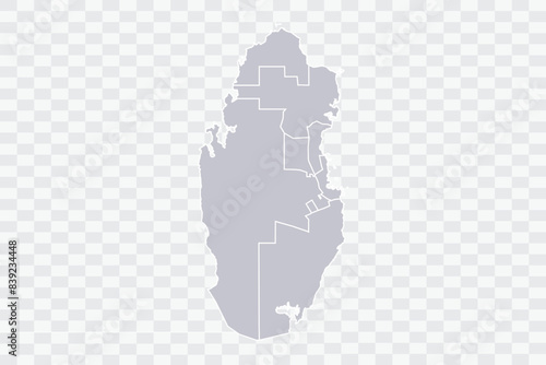 Qatar Map Cloud Color on White Background quality files Png