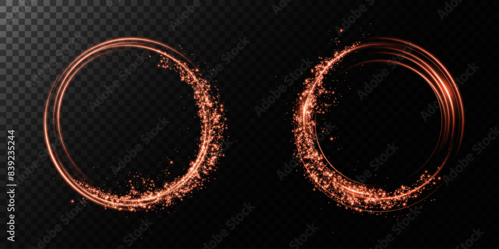 Magical portals on the night scene. Red round holograms with beams of light and sparks. Glowing futuristic teleportation tunnel with a copy of space on a black background.
Magical portals on the night scene. Red round holograms with beams of light and sparks. Glowing futuristic teleportation tunnel with a copy of space on a black background.