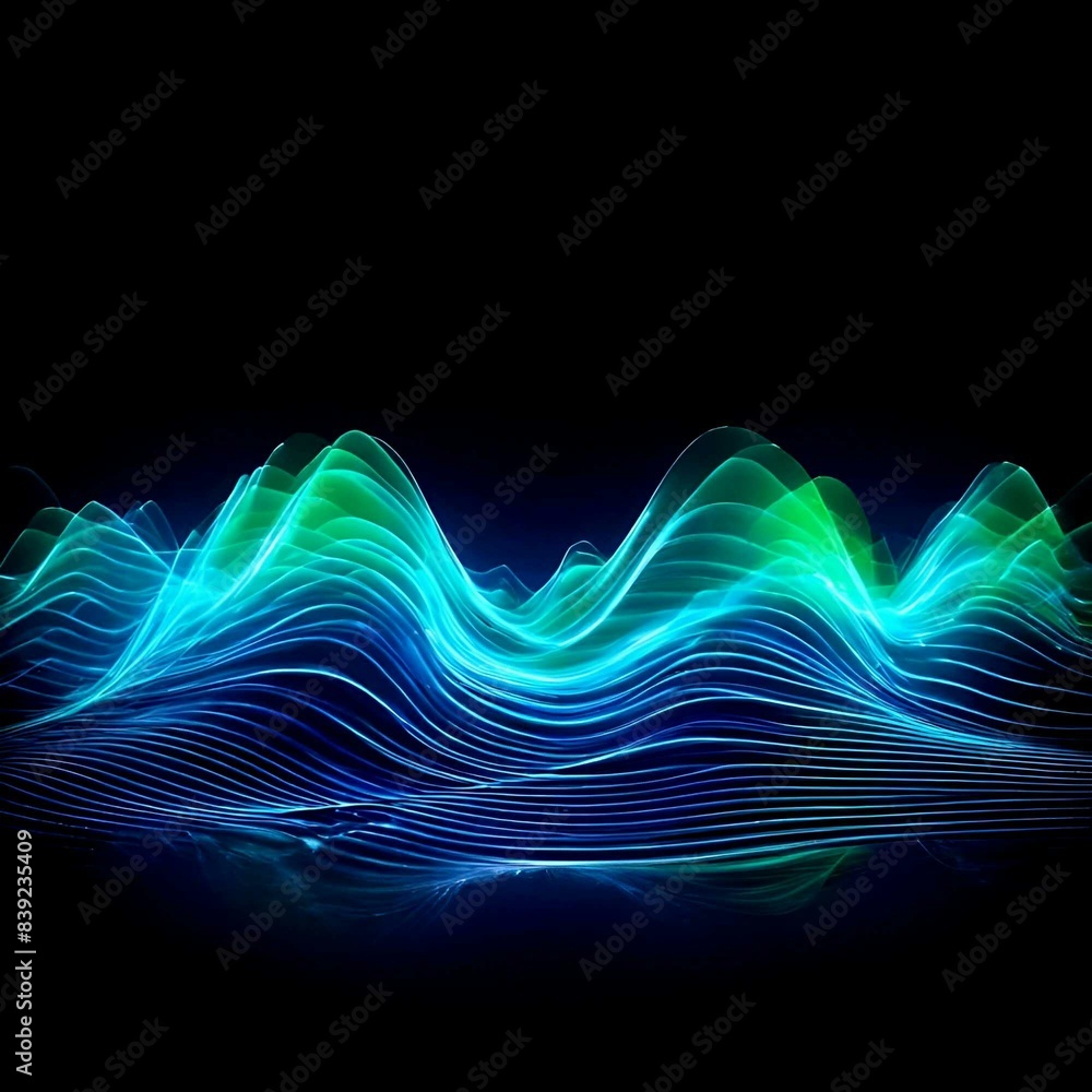 fractal realms abstraction green and blue colors and dark background fractal realms abstraction green and blue colors and dark background