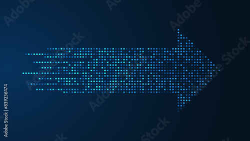 Abstract arrow direction. Technology background