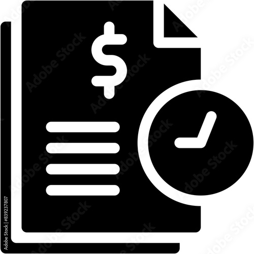 Vector Icon project, document, project plan, business plan, transaction history