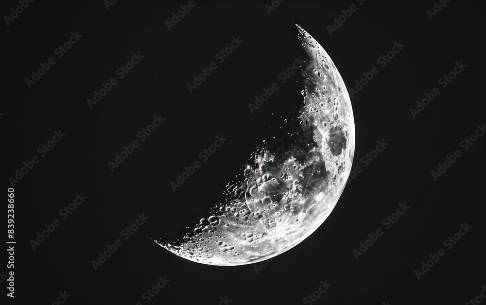 Naklejka premium Crescent Moon Close-Up