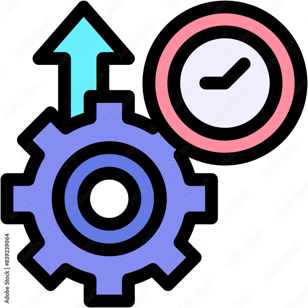 Vector Icon Improvement, Time, Time Management, Work Time, Efficiency Vector Icon Improvement, Time, Time Management, Work Time, Efficiency