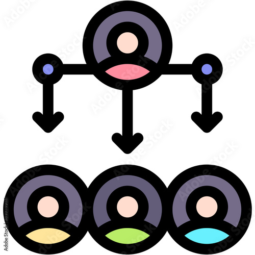 Vector Icon Organization, Order, Hierarchy, Structure, Supervisor