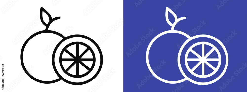 Orange Fruit Emblem Showcasing Fresh and Vitamin-C Rich Citrus Orange Fruit Emblem Showcasing Fresh and Vitamin-C Rich Citrus
