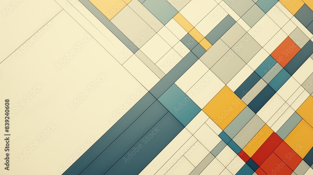Modern abstract geometric background with colorful intersecting rectangles and lines, perfect for contemporary design projects and digital artwork. Modern abstract geometric background with colorful intersecting rectangles and lines, perfect for contemporary design projects and digital artwork.