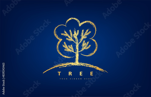 Tree logo vector. Plant Logo design vector nature illustration. photo