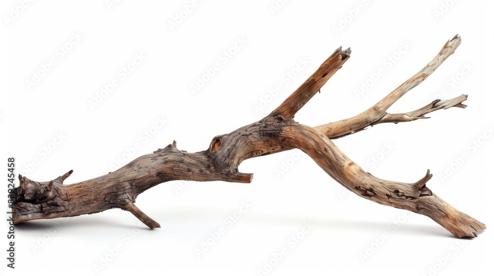 fallen tree branch Isolated on white background. concept of object nature for designer. fallen tree branch Isolated on white background. concept of object nature for designer.