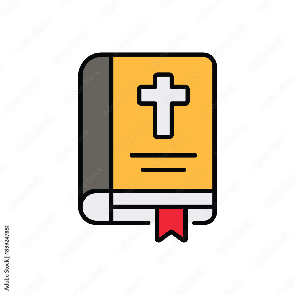 Obraz premium Holy Bible vector icon