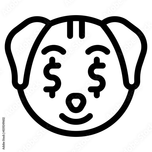 Vector Icon Rich, Dog, Animal, Wildlife, Dog Emoji