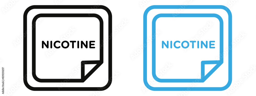 Nicotine Patch Emblem Representing Smoking Cessation Aids Nicotine Patch Emblem Representing Smoking Cessation Aids