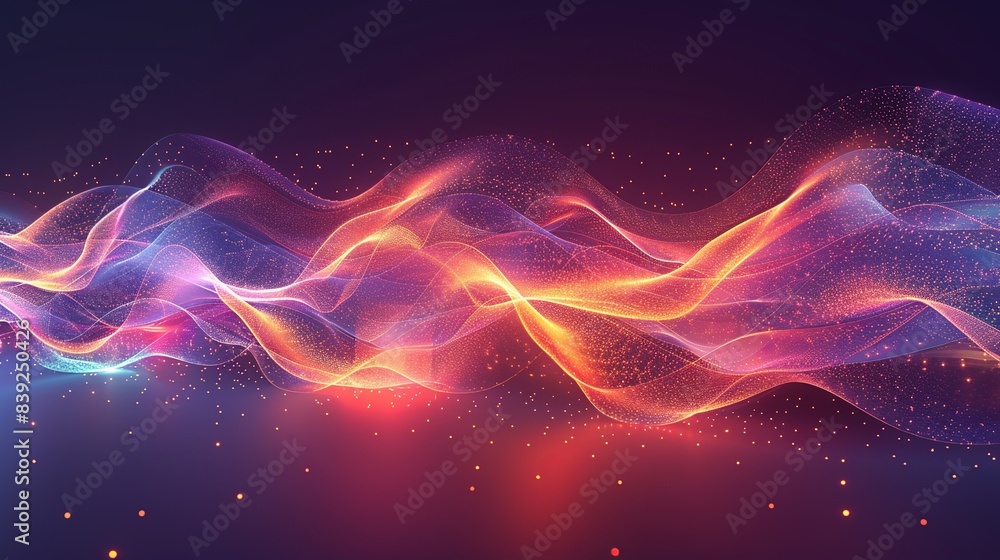 Quantum decoherence illustrated as the gradual fading of interference patterns, marking the loss of quantum coherence. Flat color illustration, shiny, Minimal and Simple, Quantum decoherence illustrated as the gradual fading of interference patterns, marking the loss of quantum coherence. Flat color illustration, shiny, Minimal and Simple,