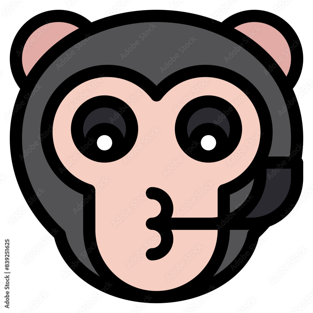 Vector Icon Party, Monkey, Animal, Wildlife, Pet Vector Icon Party, Monkey, Animal, Wildlife, Pet