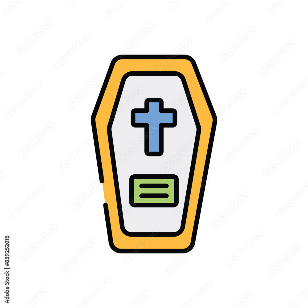 Coffin vector icon Coffin vector icon