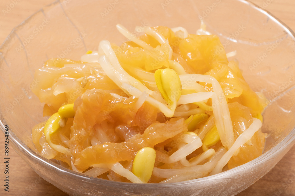 中華クラゲと豆もやし和え