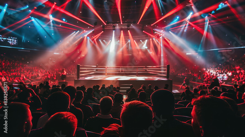 Boxing ring before the fight