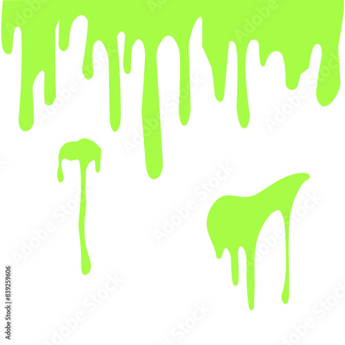 Cartoon green slime illustration vector.