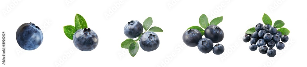 Fresh blueberries in a vibrant arrangement, symbolizing health and deliciousness isolated on transparent background cutout png Fresh blueberries in a vibrant arrangement, symbolizing health and deliciousness isolated on transparent background cutout png