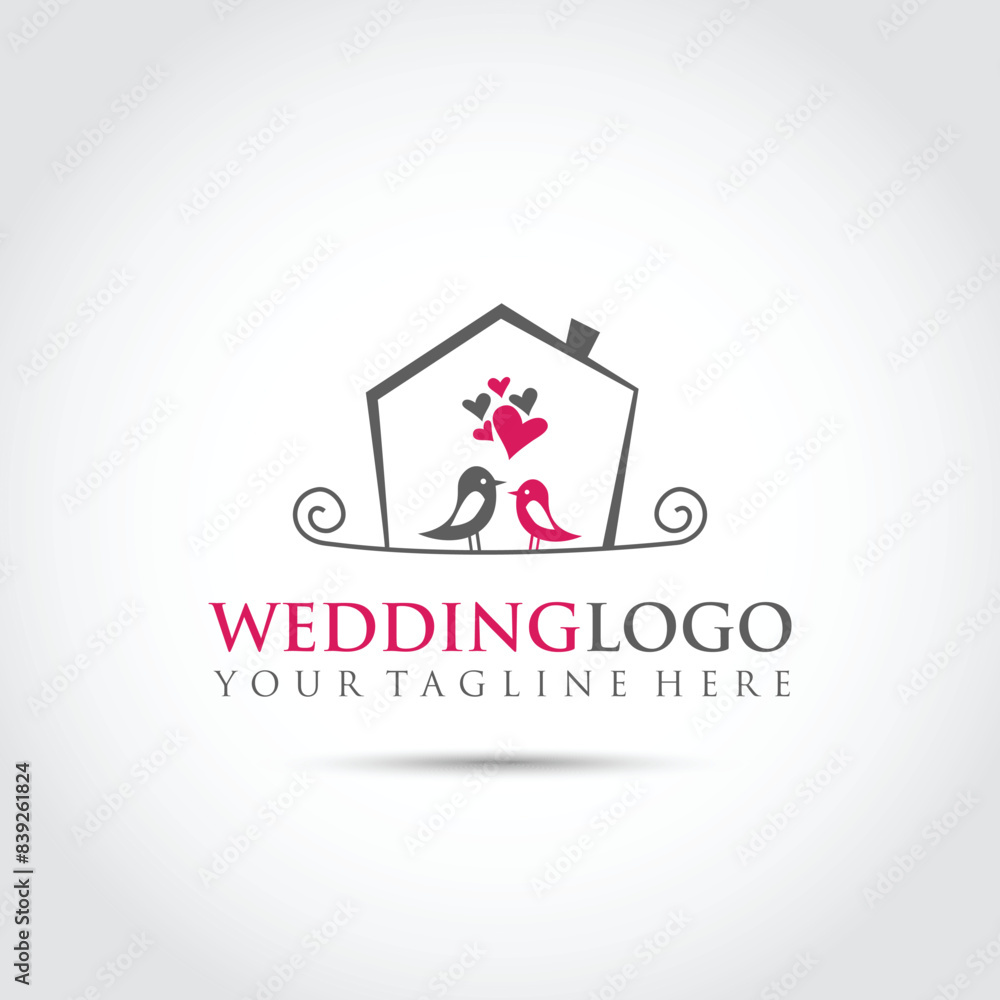Wedding Logo Template. Vector Illustrator Wedding Logo Template. Vector Illustrator