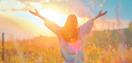 Bask in the glow of success and happiness as a real photo captures the essence of achievement and growth against a backdrop of soft pastel colors, creating a bright and uplifting atmosphere that radia