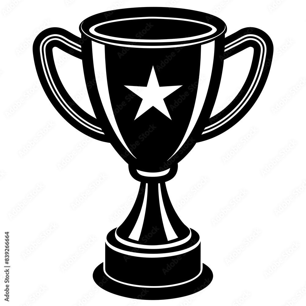 trophy cup gold vector silhouette illustration. trophy cup gold vector silhouette illustration.