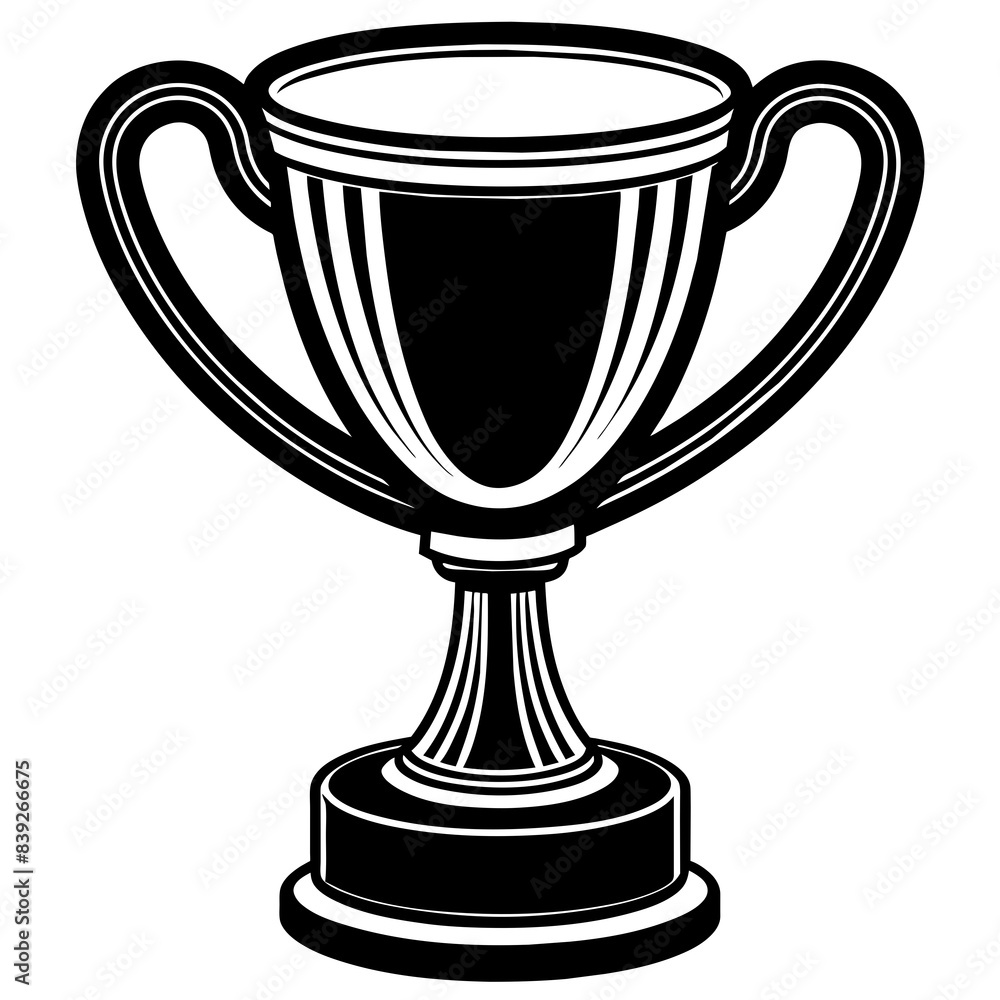 trophy cup gold vector silhouette illustration. trophy cup gold vector silhouette illustration.