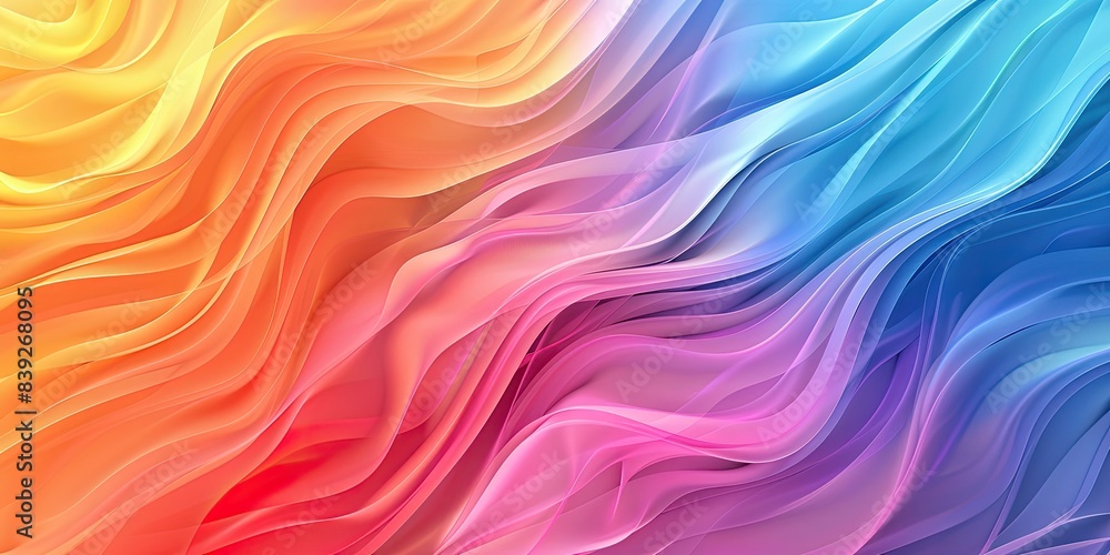 Obraz premium Soft Rainbow Fluid Art