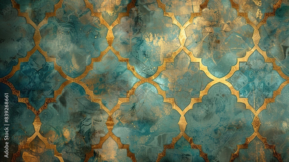 Obraz premium Islamic New Year Splendor: Contemporary Wallpaper with Timeless Motifs