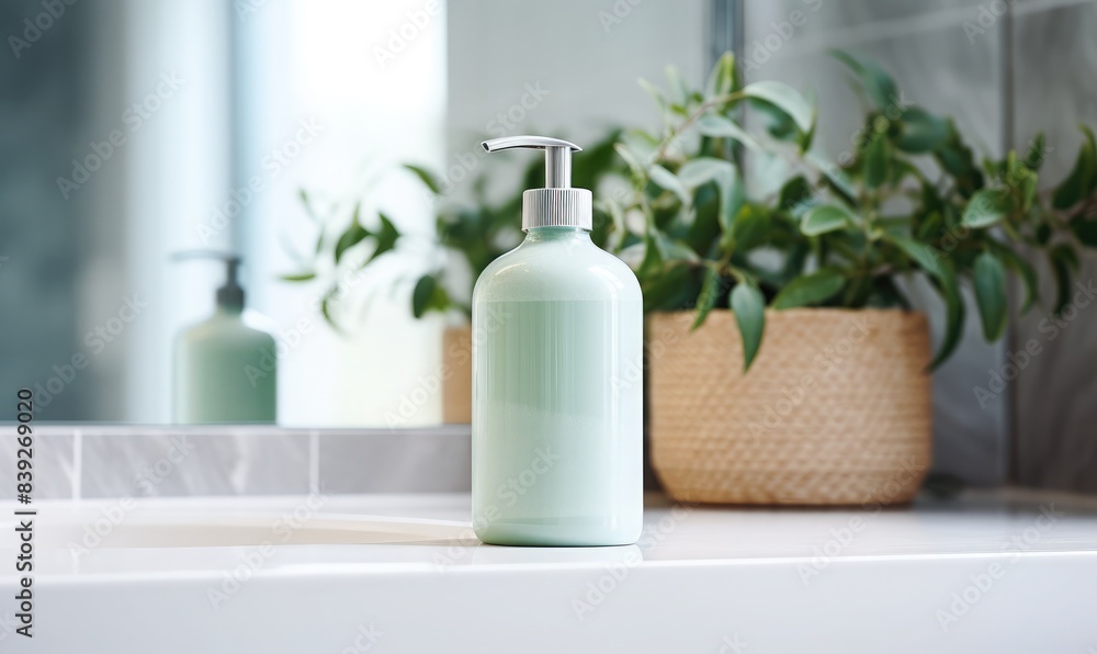 Design presentation, Mockup of soap and cosmetic bottles Design presentation, Mockup of soap and cosmetic bottles