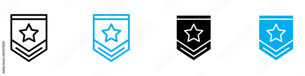Military Rank Badge Symbol Representing Authority and Honor Military Rank Badge Symbol Representing Authority and Honor