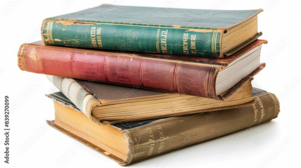 textbooks on white background. concept of food waste for designer. textbooks on white background. concept of food waste for designer.